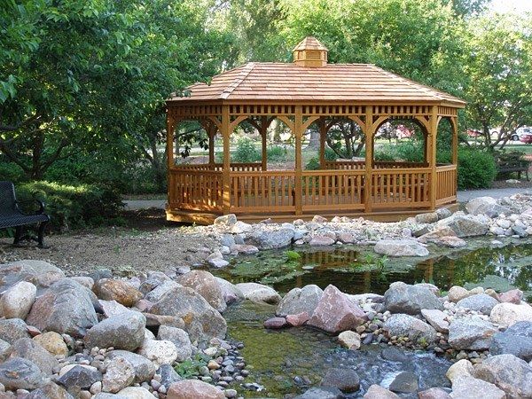 Wood Oval Gazebo 4