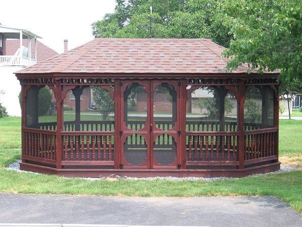 Wood Oval Gazebo 5
