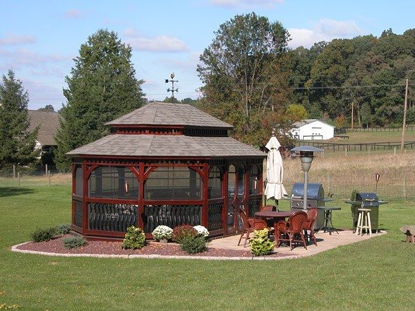 Wood Oval Gazebo 6