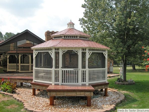 Octagon Wood Gazebo 9