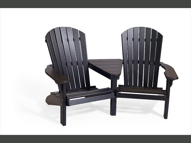 Fanback Settee Black